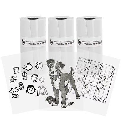 Thermal Mini Printer, Portable Inkless Sticker Maker,Bluetooth Free Cut Small Pocket Printer for Children DIY 57Mm Photo Print